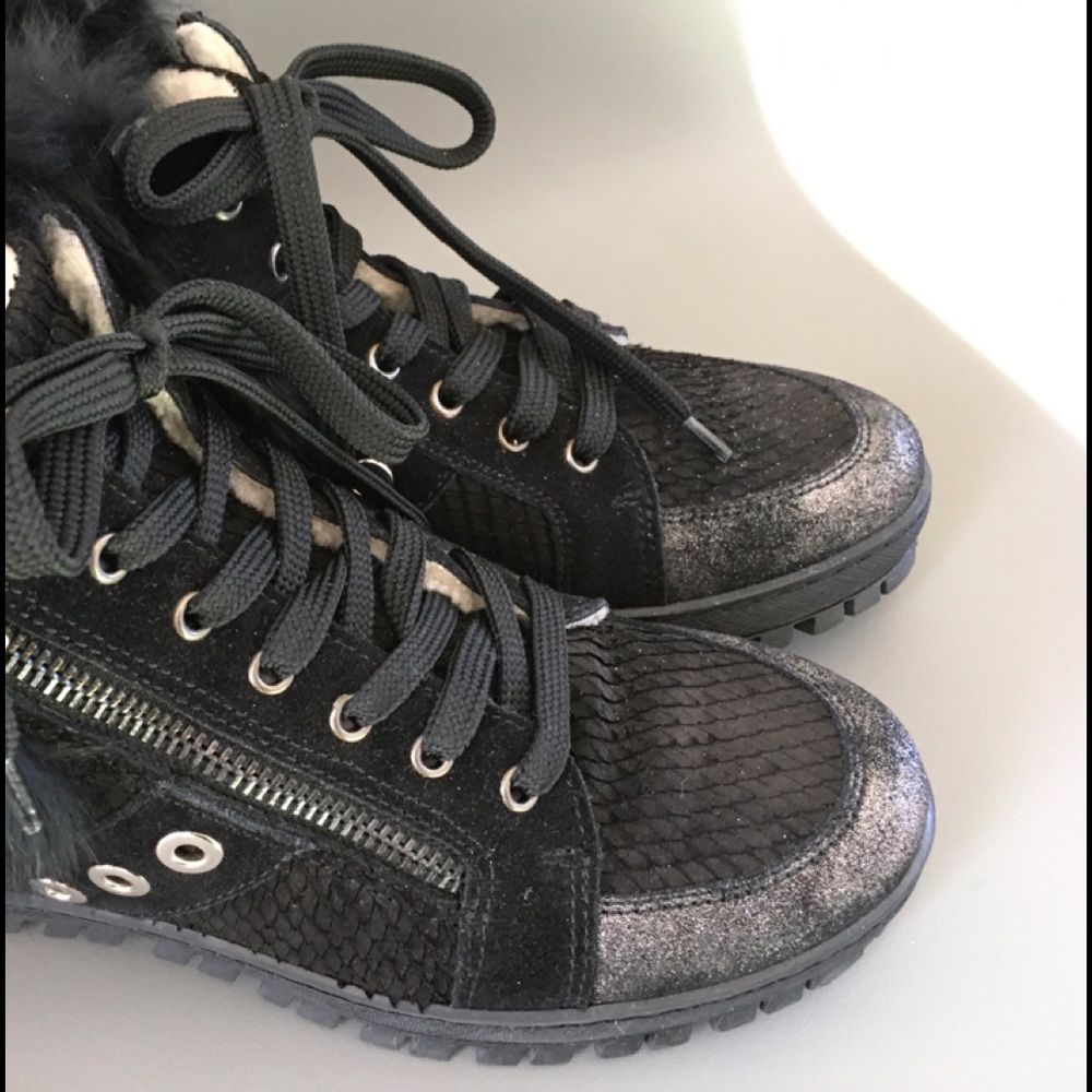 La Thuile Fur Cuff Ankle Boot Warm Sneaker 37